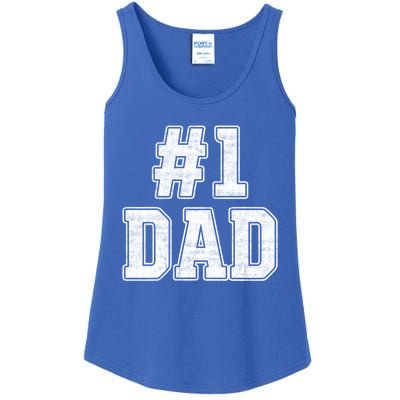 Number 1 Dad Number One Dad Fathers Day Outfit For Daddy Cute Gift Ladies Essential Tank