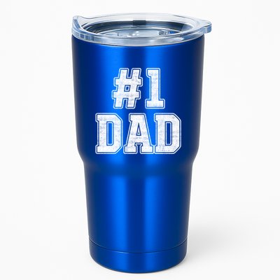 Number 1 Dad Number One Dad Fathers Day Outfit For Daddy Cute Gift Tumbler