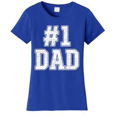 Number 1 Dad Number One Dad Fathers Day Outfit For Daddy Cute Gift Women's T-Shirt