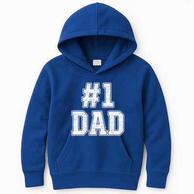 Number 1 Dad Number One Dad Fathers Day Outfit For Daddy Cute Gift Kids Hoodie