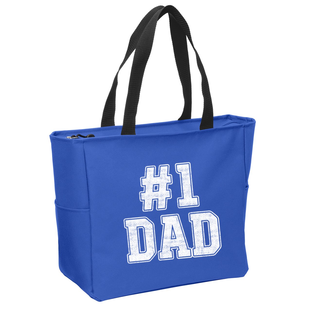 Number 1 Dad Number One Dad Fathers Day Outfit For Daddy Cute Gift Zip Tote Bag