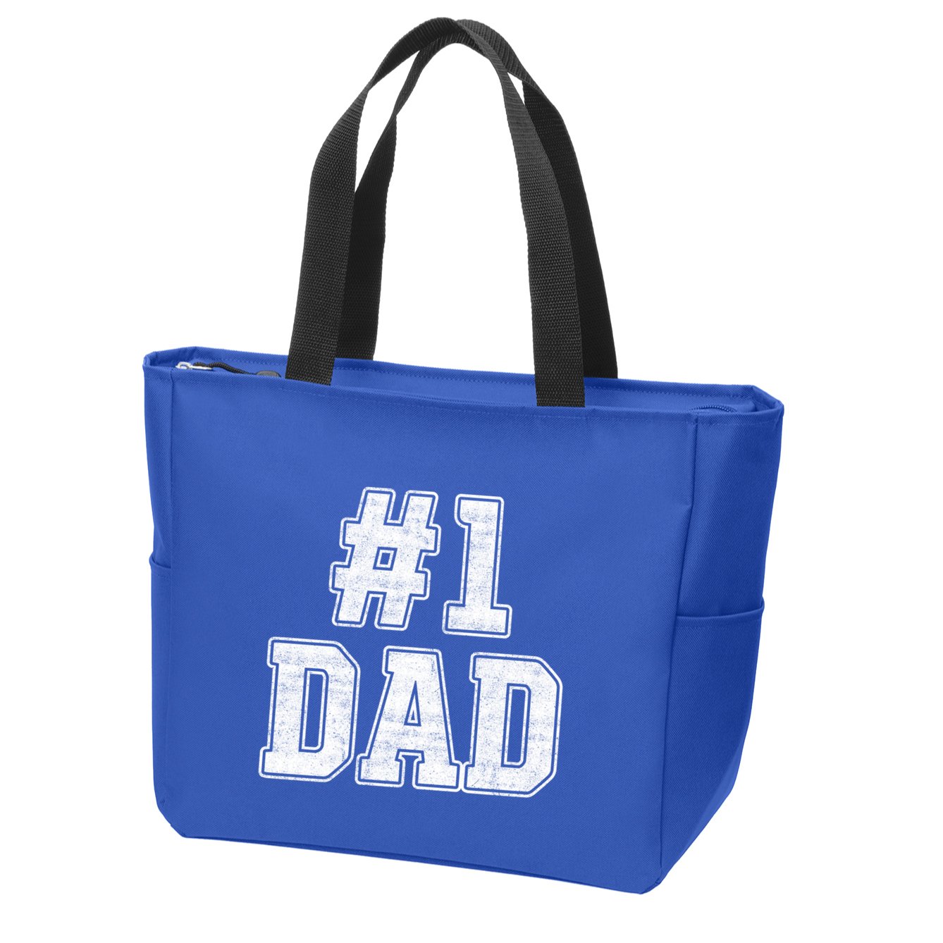 Number 1 Dad Number One Dad Fathers Day Outfit For Daddy Cute Gift Zip Tote Bag