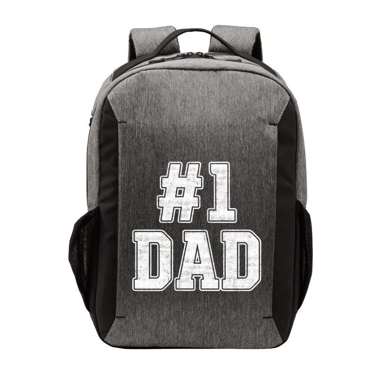 Number 1 Dad Number One Dad Fathers Day Outfit For Daddy Cute Gift Vector Backpack
