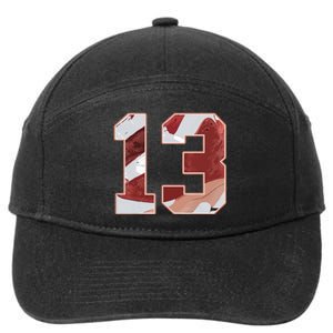 Number 13 Dune Red 13s Matching 7-Panel Snapback Hat