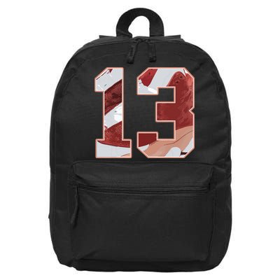 Number 13 Dune Red 13s Matching 16 in Basic Backpack