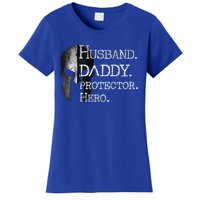 Number 1 Dad Husband Daddy Protector Hero Funny Gift Women's T-Shirt