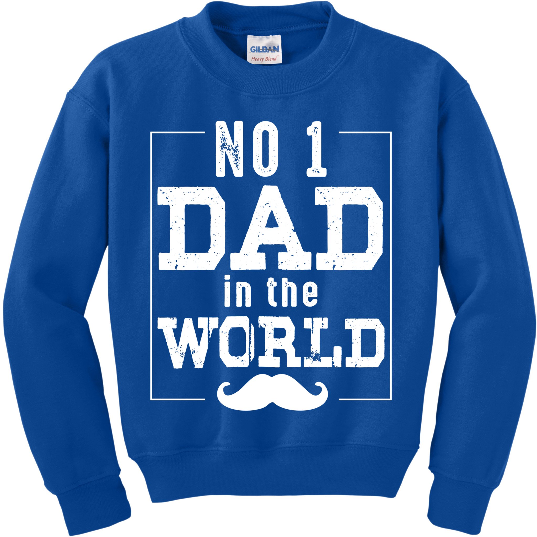 Number 1 Dad In The World Gift Funny Fathers Day Cute Gift Kids Sweatshirt