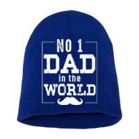 Number 1 Dad In The World Gift Funny Fathers Day Cute Gift Short Acrylic Beanie