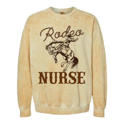 Nurse 1st First Birthday Cowboy Rn Western Rodeo Party Colorblast Crewneck Sweatshirt