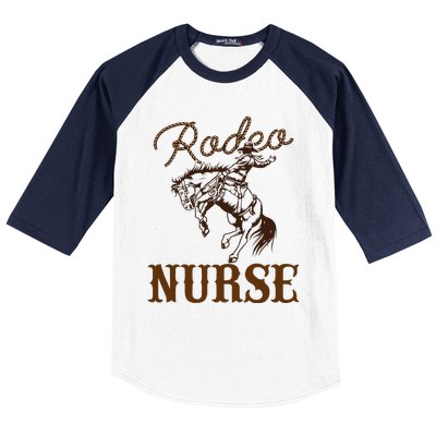 Nurse 1st First Birthday Cowboy Rn Western Rodeo Party Baseball Sleeve Shirt