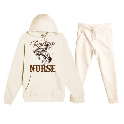 Nurse 1st First Birthday Cowboy Rn Western Rodeo Party Premium Hooded Sweatsuit Set