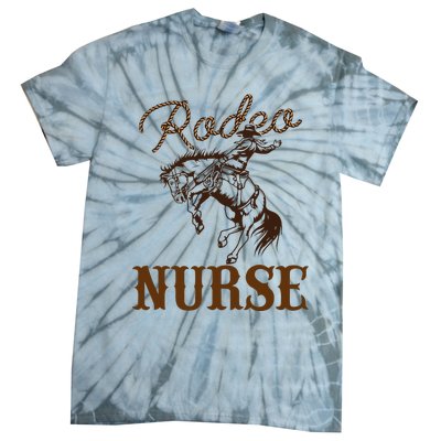 Nurse 1st First Birthday Cowboy Rn Western Rodeo Party Tie-Dye T-Shirt