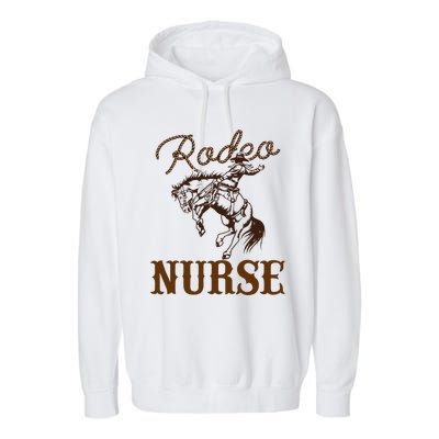 Nurse 1st First Birthday Cowboy Rn Western Rodeo Party Garment-Dyed Fleece Hoodie