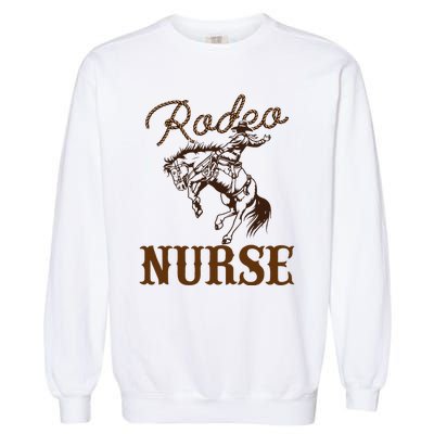 Nurse 1st First Birthday Cowboy Rn Western Rodeo Party Garment-Dyed Sweatshirt