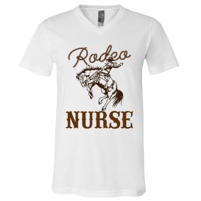 Nurse 1st First Birthday Cowboy Rn Western Rodeo Party V-Neck T-Shirt