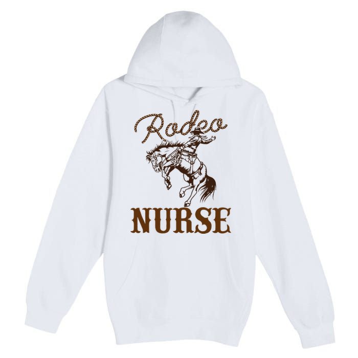 Nurse 1st First Birthday Cowboy Rn Western Rodeo Party Premium Pullover Hoodie