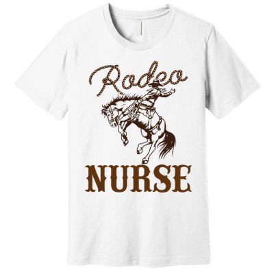 Nurse 1st First Birthday Cowboy Rn Western Rodeo Party Premium T-Shirt