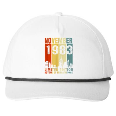 November 1983 Limited Edition 40 Years Of Being Awesome Snapback Five-Panel Rope Hat