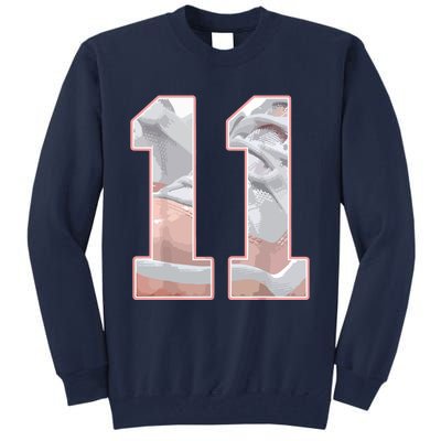 Number 11 Low Legend Pink 11s Matching Tall Sweatshirt