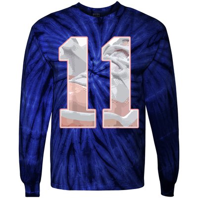 Number 11 Low Legend Pink 11s Matching Tie-Dye Long Sleeve Shirt