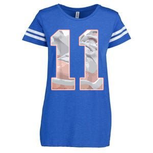 Number 11 Low Legend Pink 11s Matching Enza Ladies Jersey Football T-Shirt