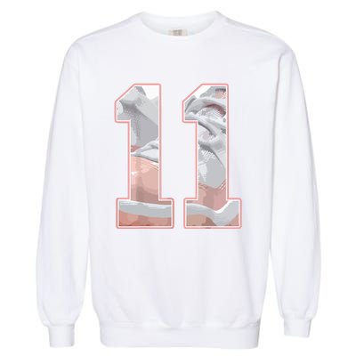 Number 11 Low Legend Pink 11s Matching Garment-Dyed Sweatshirt