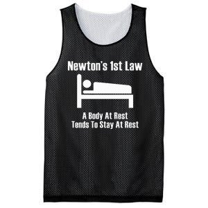 NewtonS 1st Law Body At Rest Tends To Stay At Rest Mesh Reversible Basketball Jersey Tank