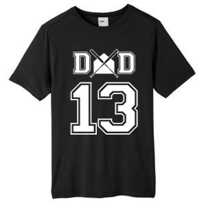 Number 13 Players Biggest Fan For Baseball Or Softball Dad Gift Tall Fusion ChromaSoft Performance T-Shirt