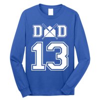 Number 13 Players Biggest Fan For Baseball Or Softball Dad Gift Long Sleeve Shirt