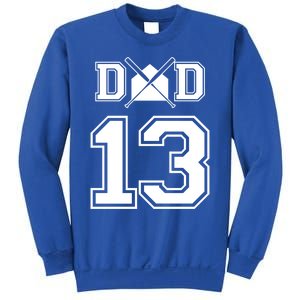 Number 13 Players Biggest Fan For Baseball Or Softball Dad Gift Sweatshirt