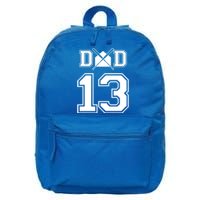 Number 13 Players Biggest Fan For Baseball Or Softball Dad Gift 16 in Basic Backpack