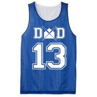 Number 13 Players Biggest Fan For Baseball Or Softball Dad Gift Mesh Reversible Basketball Jersey Tank