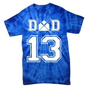 Number 13 Players Biggest Fan For Baseball Or Softball Dad Gift Tie-Dye T-Shirt