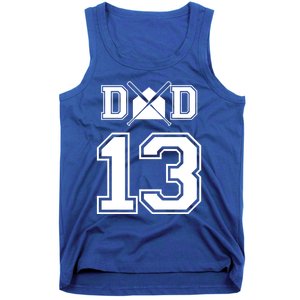 Number 13 Players Biggest Fan For Baseball Or Softball Dad Gift Tank Top