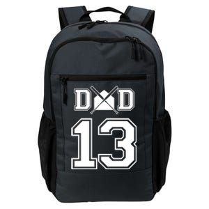 Number 13 Players Biggest Fan For Baseball Or Softball Dad Gift Daily Commute Backpack