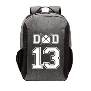 Number 13 Players Biggest Fan For Baseball Or Softball Dad Gift Vector Backpack