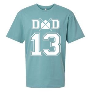 Number 13 Players Biggest Fan For Baseball Or Softball Dad Gift Sueded Cloud Jersey T-Shirt