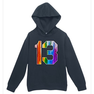 Number 13 Rainbow Pride Powder Tie Dye Flag Sports Fan Wear Urban Pullover Hoodie