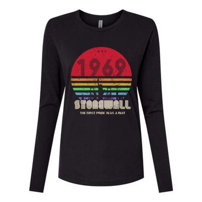 NYC 1969 Stonewall The First Pride Was A Riot LGBT Gay Lesbian Womens Cotton Relaxed Long Sleeve T-Shirt