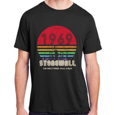 NYC 1969 Stonewall The First Pride Was A Riot LGBT Gay Lesbian Adult ChromaSoft Performance T-Shirt