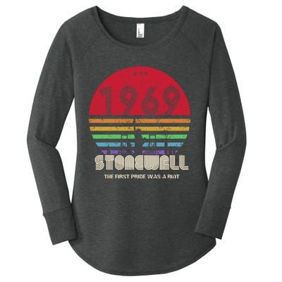 NYC 1969 Stonewall The First Pride Was A Riot LGBT Gay Lesbian Women's Perfect Tri Tunic Long Sleeve Shirt