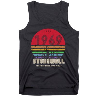 NYC 1969 Stonewall The First Pride Was A Riot LGBT Gay Lesbian Tank Top