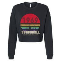 NYC 1969 Stonewall The First Pride Was A Riot LGBT Gay Lesbian Cropped Pullover Crew