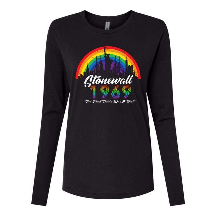 NYC 1969 Stonewall The First Pride Was A Riot LGBT Gay Lesbian Womens Cotton Relaxed Long Sleeve T-Shirt