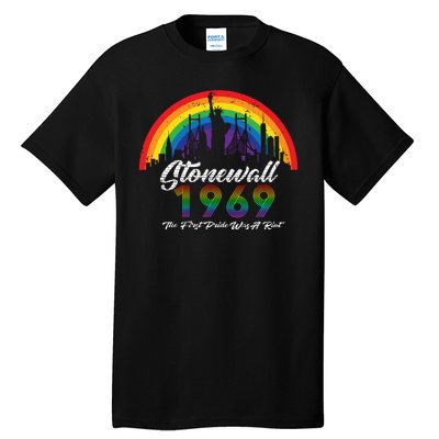 NYC 1969 Stonewall The First Pride Was A Riot LGBT Gay Lesbian Tall T-Shirt