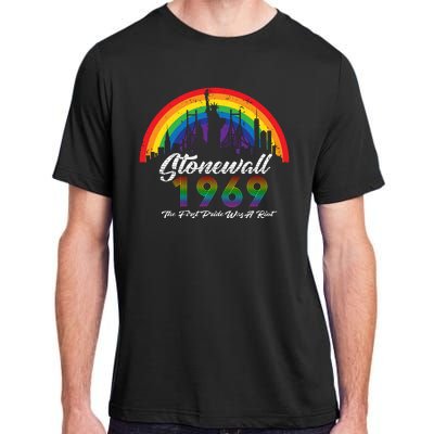 NYC 1969 Stonewall The First Pride Was A Riot LGBT Gay Lesbian Adult ChromaSoft Performance T-Shirt