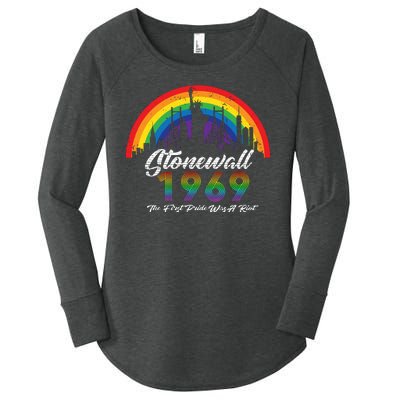 NYC 1969 Stonewall The First Pride Was A Riot LGBT Gay Lesbian Women's Perfect Tri Tunic Long Sleeve Shirt