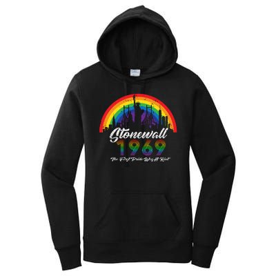 NYC 1969 Stonewall The First Pride Was A Riot LGBT Gay Lesbian Women's Pullover Hoodie