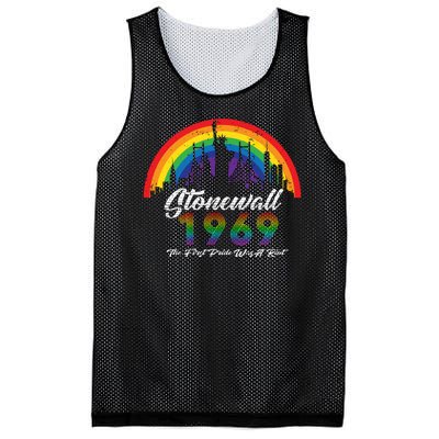 NYC 1969 Stonewall The First Pride Was A Riot LGBT Gay Lesbian Mesh Reversible Basketball Jersey Tank