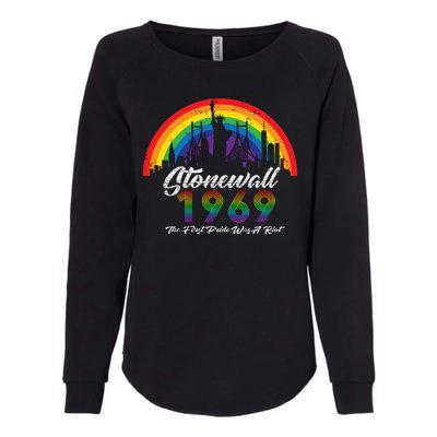 NYC 1969 Stonewall The First Pride Was A Riot LGBT Gay Lesbian Womens California Wash Sweatshirt